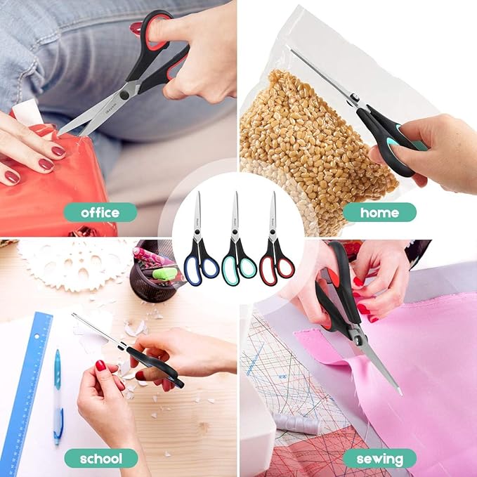 3-Pack 8" Heavy Duty Scissors - Image 6