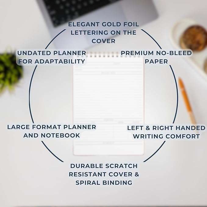 Merely Home | Meeting Notebook for Work | 8.25" x 11.75" | Project Planner | - Image 7