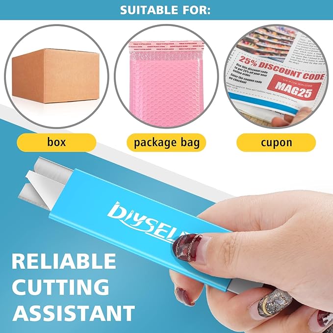 DIYSELF Box Cutters, 48 Pack Box Cutter Retractable, Box Cutter Knife - Image 4