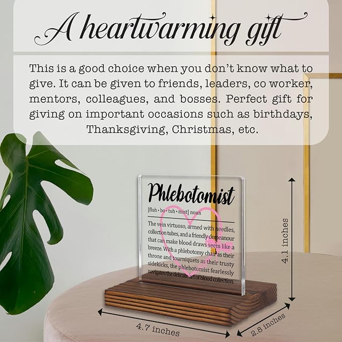 Phlebotomist Gifts, Thank You Desk Sign - Image 4