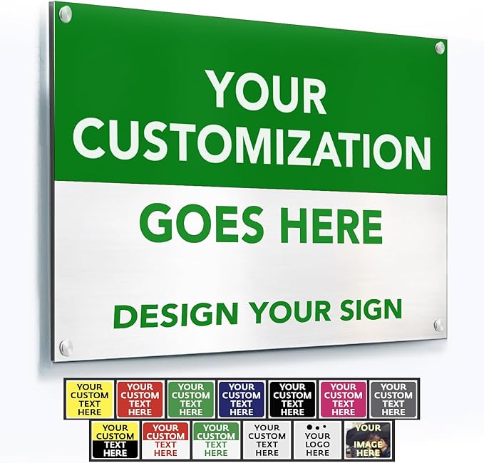 Custom Metal Business Signs, Personalized Aluminum, Customized Safety by SpeedyOrders