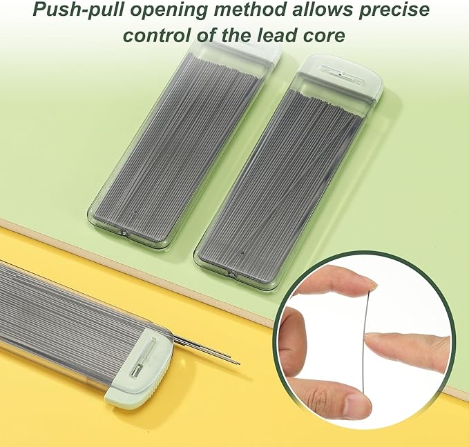 PATIKIL 300Pcs 2B Mechanical Pencil Lead, 0.7mm Black Lead Refill Break - Image 4