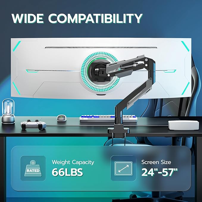ARES WING Heavy Duty Ultrawide Monitor Arm - Image 3