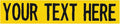 Custom Uniform Name Tapes Solid Colors. Yellow Fabric, 4 Inch Hook Fastener by NORTHERNSAFARI
