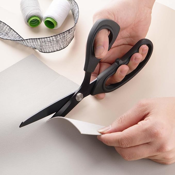 Zicolu 10 inch Black Office Scissors All Purpose, Sewing Scissors - Image 7