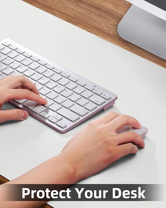 Leather Desk Pad Protector, Large Desk Mat, Mouse Pad, Non-Slip PU Leather Desk - Image 3