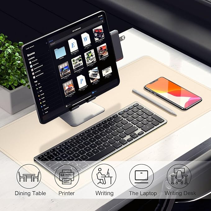 Leather Desk Pad Protector, Desk Mat, Large Mouse Pad, Non-Slip Desk Blotter - Image 5