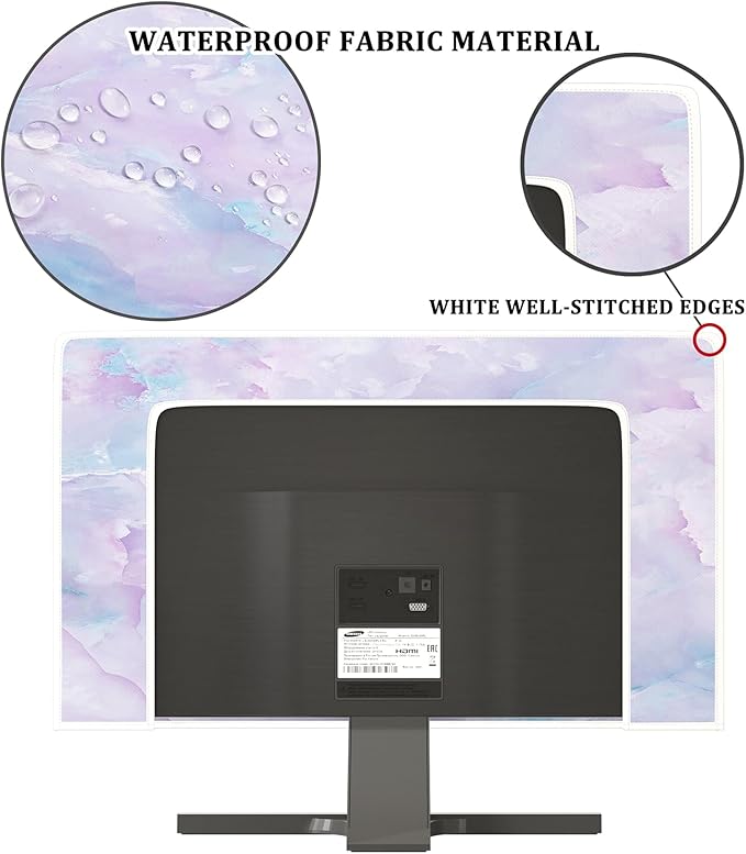 Baocicco Violet Marble Waterproof 70 Inch TV Dust Cover Anti-Static Dustproof - Image 3
