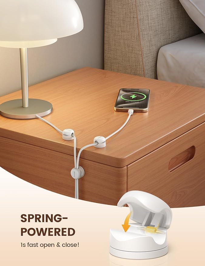 6Pack Rotatable Cord Organizer Cable Clips - Image 5