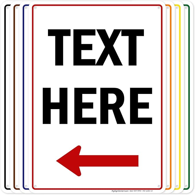 My Sign Center Custom Arrow, 10x14 Inches, Minimalist Style, Directional Sign by MySignCenter