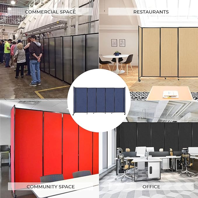 Versare Straightwall Sliding Portable Wall Partition | Freestanding Office - Image 4