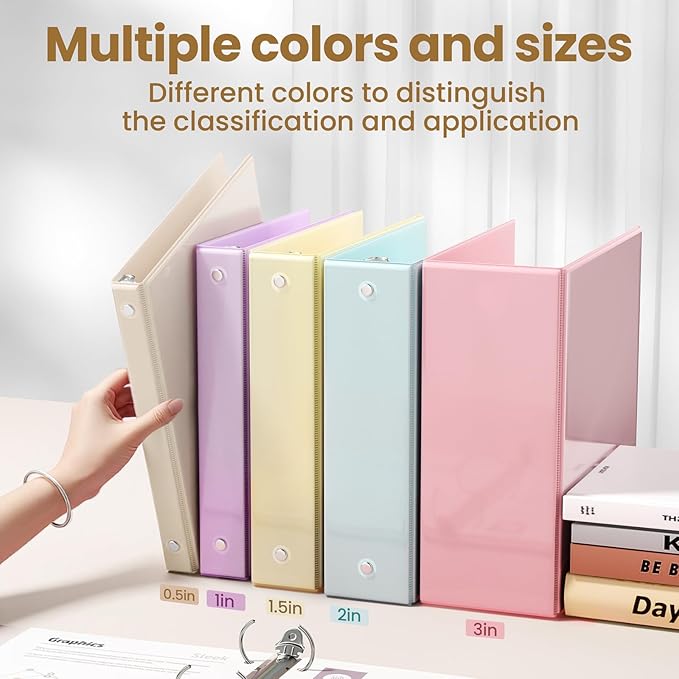SUNEE 3 Ring Binder 1 Inch 1 Pack - Image 5