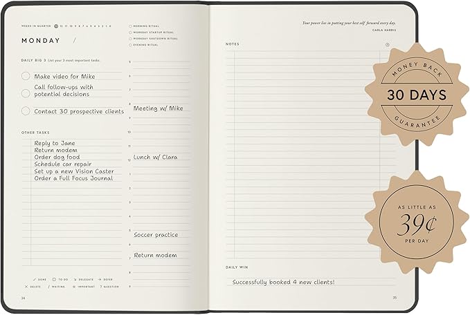 Full Focus Oatmeal Linen Planner by Michael Hyatt - Image 2