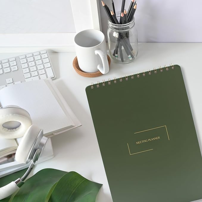 Merely Home | Meeting Notebook for Work | 8.25" x 11.75" | Project Planner | - Image 4