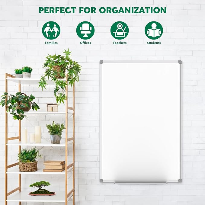 Lockways White Board Dry Erase Board 48 x 36 Inch, Magnetic Whiteboard 4 x 3 - Image 4