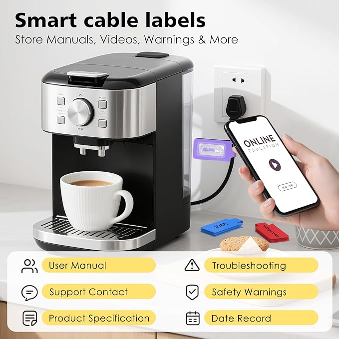 SummerBrite 24-Pack Smart NFC Cable Labels - Image 4