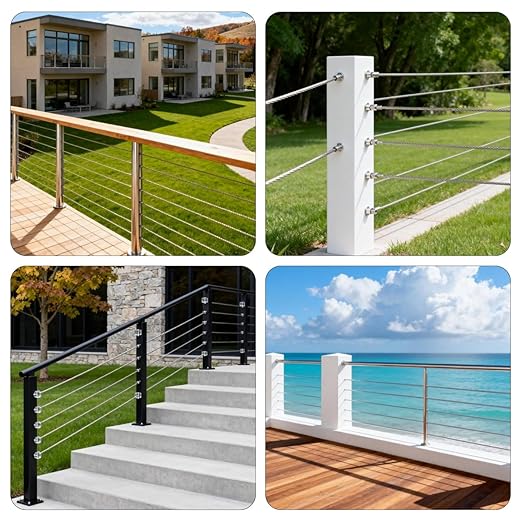 120 Pack Cable Railing Protector Sleeves, T316 Stainless Steel Protective - Image 5