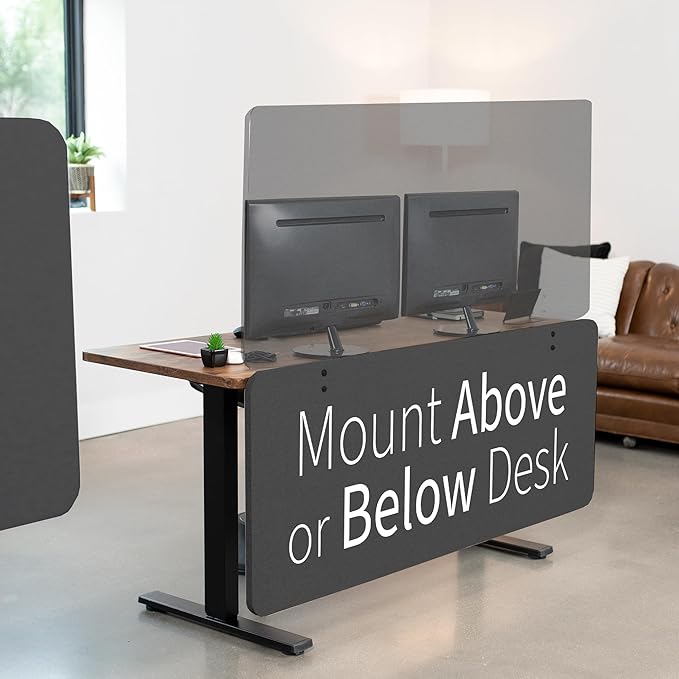 VIVO Clamp-on Privacy Panels 60 x 24 inch, 24 x 24 inch, Sound Absorbing - Image 5