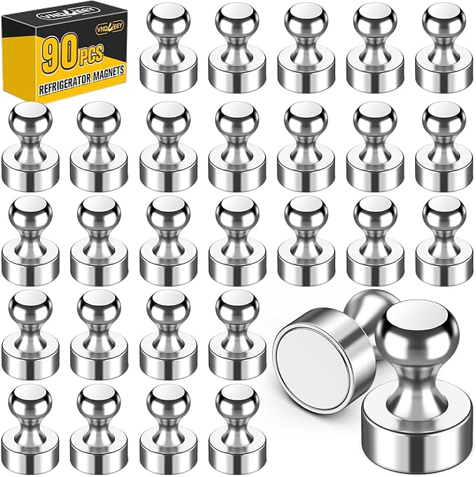 VNDUEEY 90 Pack Fridge Magnets Whiteboard Magnets Refrigerator Magnet, Small by VNDUEEY