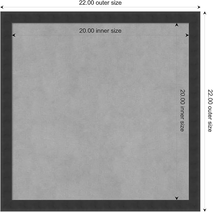 Amanti Art Black Framed Magnetic Board 22x22 Medium Vision Board - Image 4