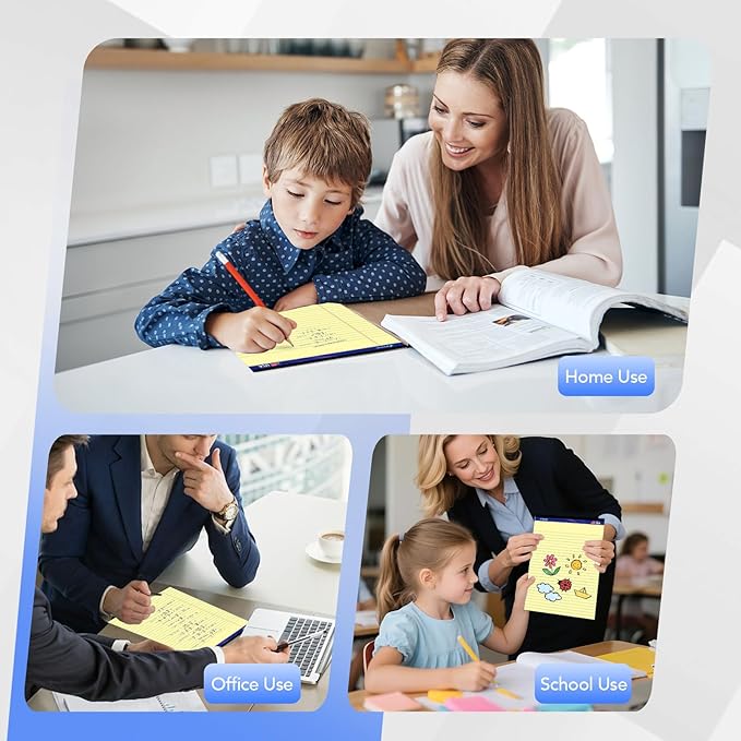 WritePads Legal Pad 8.5"x14" Note Pad, Wide Ruled Writing Pad, Canary Paper - Image 8