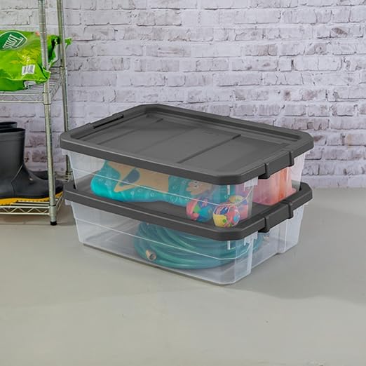 Sterilite 24-Pack Modular Stacker Box, Durable Clear Plastic Storage Bins - Image 6