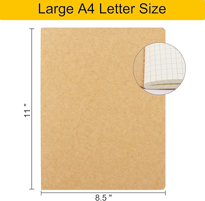 EUSOAR Graph Journal, 3 Packs Large A4 8.5" x 11" 40 Sheets/ 80 Pages, 100gsm - Image 2