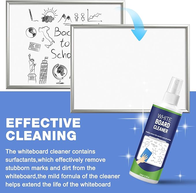 Dansib 6 Pack Whiteboard Cleaner Spray 8.5oz Dry Erase Board Cleaner - Image 5