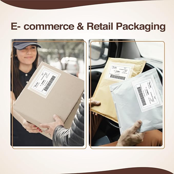 9.5x12 Shipping Label Sleeves 100 Pack Strong Adhesive Back - Image 6