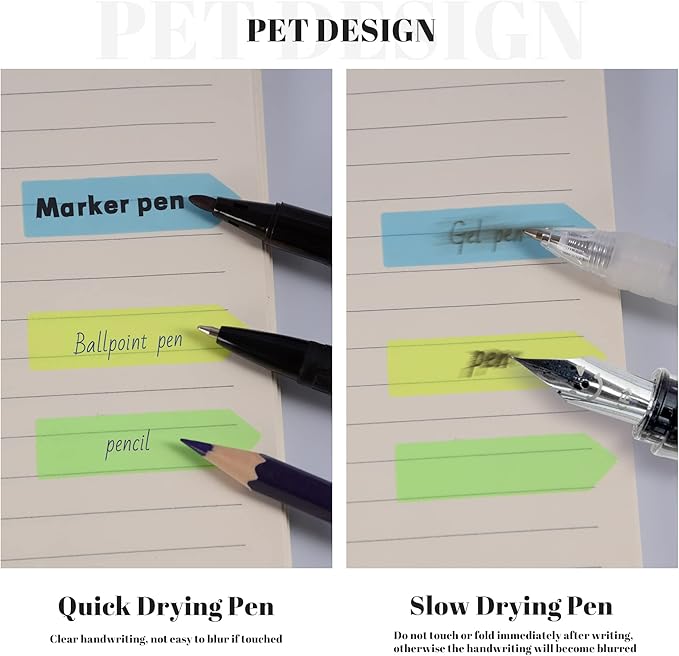Golcellia Fluorescent Translucent Sticky Note Flags, Arrow Index Tabs, Page - Image 4