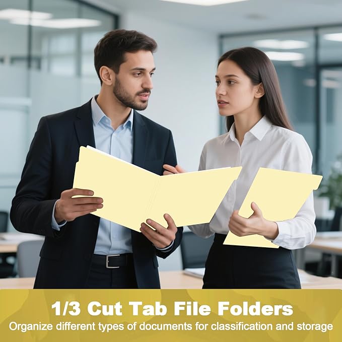 Manila Folders, HERKKA 170 Pack 1/3 Cut Tab File Folders, Manila Folders 8.5 x - Image 7