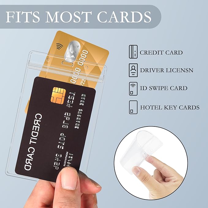 50 Pcs Vertical Clear ID Badge Holders, 3.5×2.5 Inch Waterproof PVC Plastic - Image 4