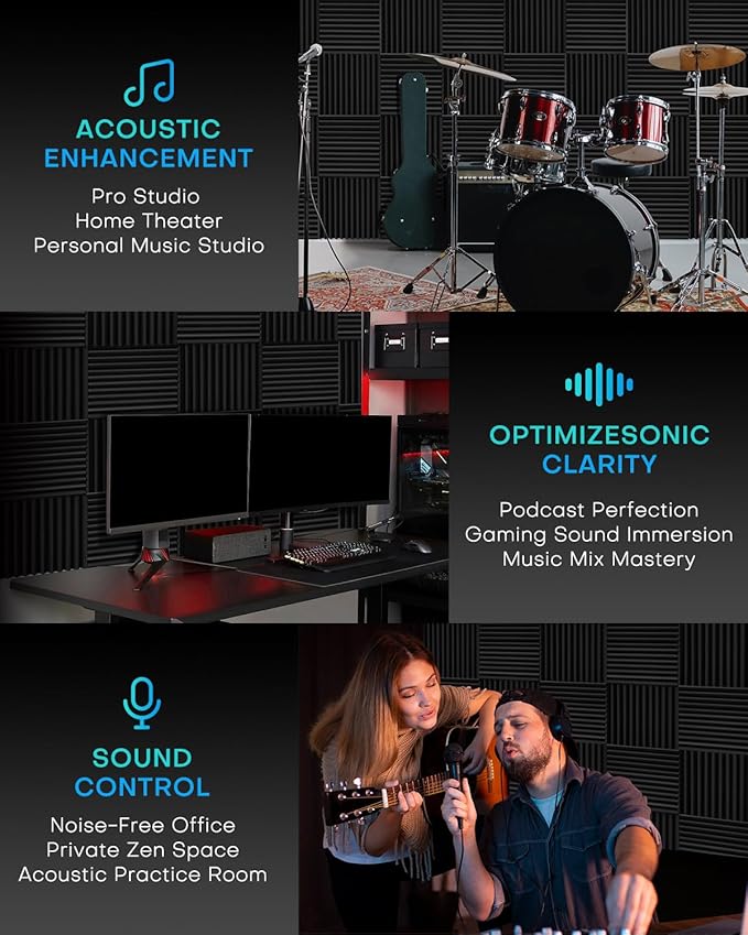 48 Pack Sound Proof Foam Panels - Image 8
