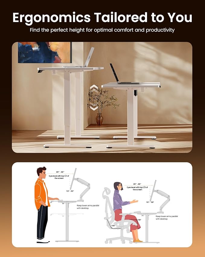 ErGear Height Adjustable Electric Standing Desk, 71 x 30 Inches Sit Stand up - Image 6