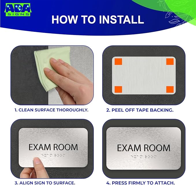 ADASigns Exam Room Sign 7" W x 4" H - Image 4