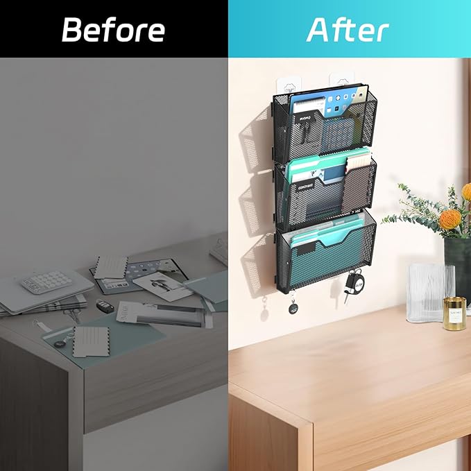 SUPEASY Magnetic File Holder, 6 Pack File Folder Organizer, Wall File Organizer - Image 7