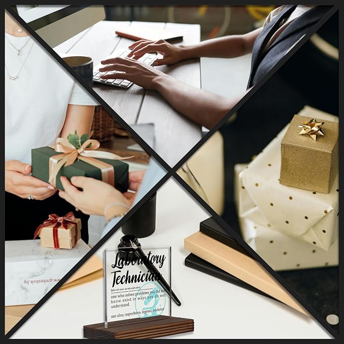 Laboratory Technician Gifts, Funny Appreciation Desk Sign - Image 6