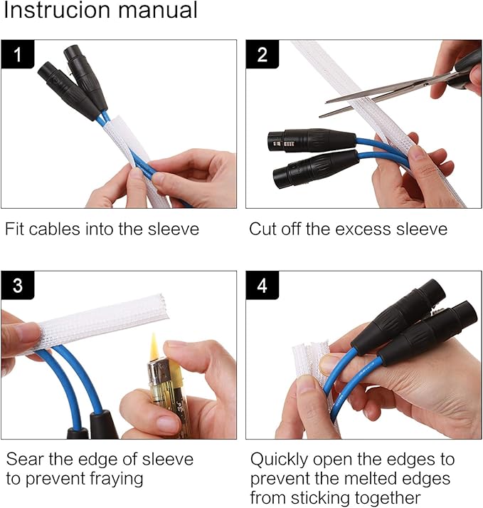 Alex Tech 25ft - 1/2 inch Cord Protector Wire Loom Tubing Cable Sleeve Split - Image 6