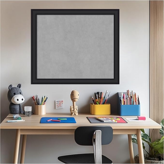 Amanti Art Black Framed Magnetic Board 23x27 Medium Vision Board - Image 6