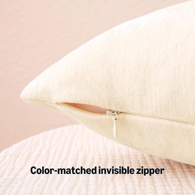 Amazon Basics Chenille Throw Pillow Covers, Home Decor Cushion Cover - Image 5