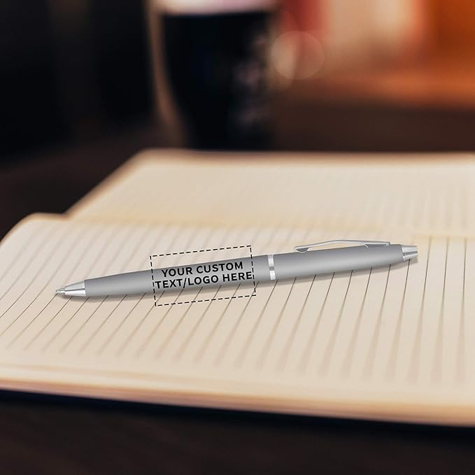 DISCOUNT PROMOS Custom Langham Ballpoint Pens Set of 10, Personalized Bulk Pack - Image 6