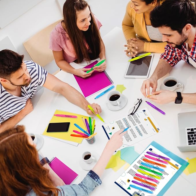Highlighters, Chisel Tip Dry-Quickly Highlighter Markers, Office Classroom Must - Image 6