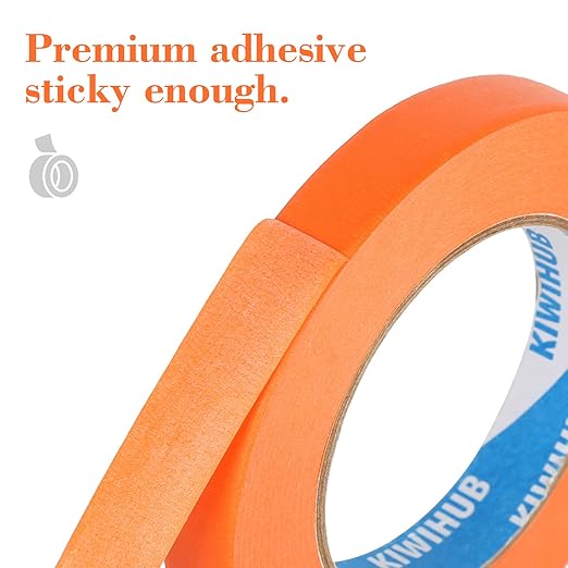 KIWIHUB Orange Painters Tape, 1 inch x 60 Yards - Image 3