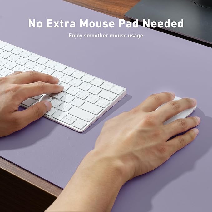 Aothia Leather Desk Pad Protector, Mouse Pad, Office Desk Mat, Non-Slip PU - Image 4