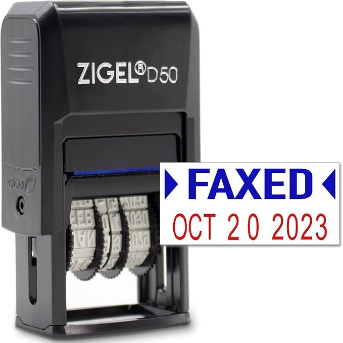 ZIGEL D50 Date Stamp with FAXED by ZIGEL
