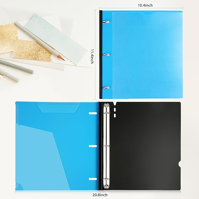 WOT I 4-Pack Telescoping 3 Ring Binder, Expandable Flexible Binder - Image 7