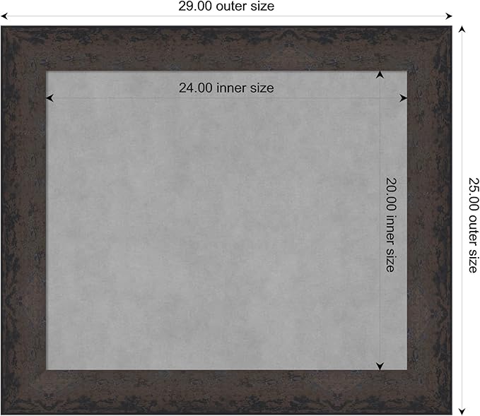 Amanti Art Black Framed Magnetic Board 25x29 Medium Vision Board - Image 3