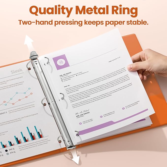 SUNEE 3 Ring Binder 1.5 Inch 1 Pack - Image 2
