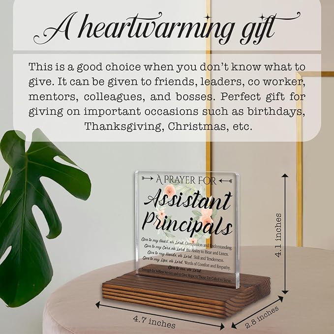Assistant Principal Prayer Gifts Desk Sign, Inspirational Christian - Image 4