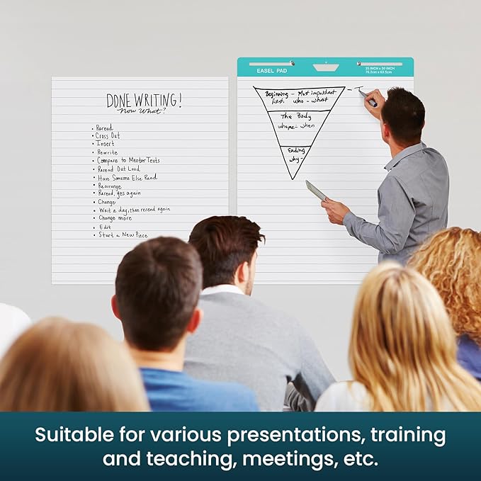 OLenyer Super Sticky Easel Pad, 25x 30IN, Large Self Stick Flip Chart Paper - Image 4